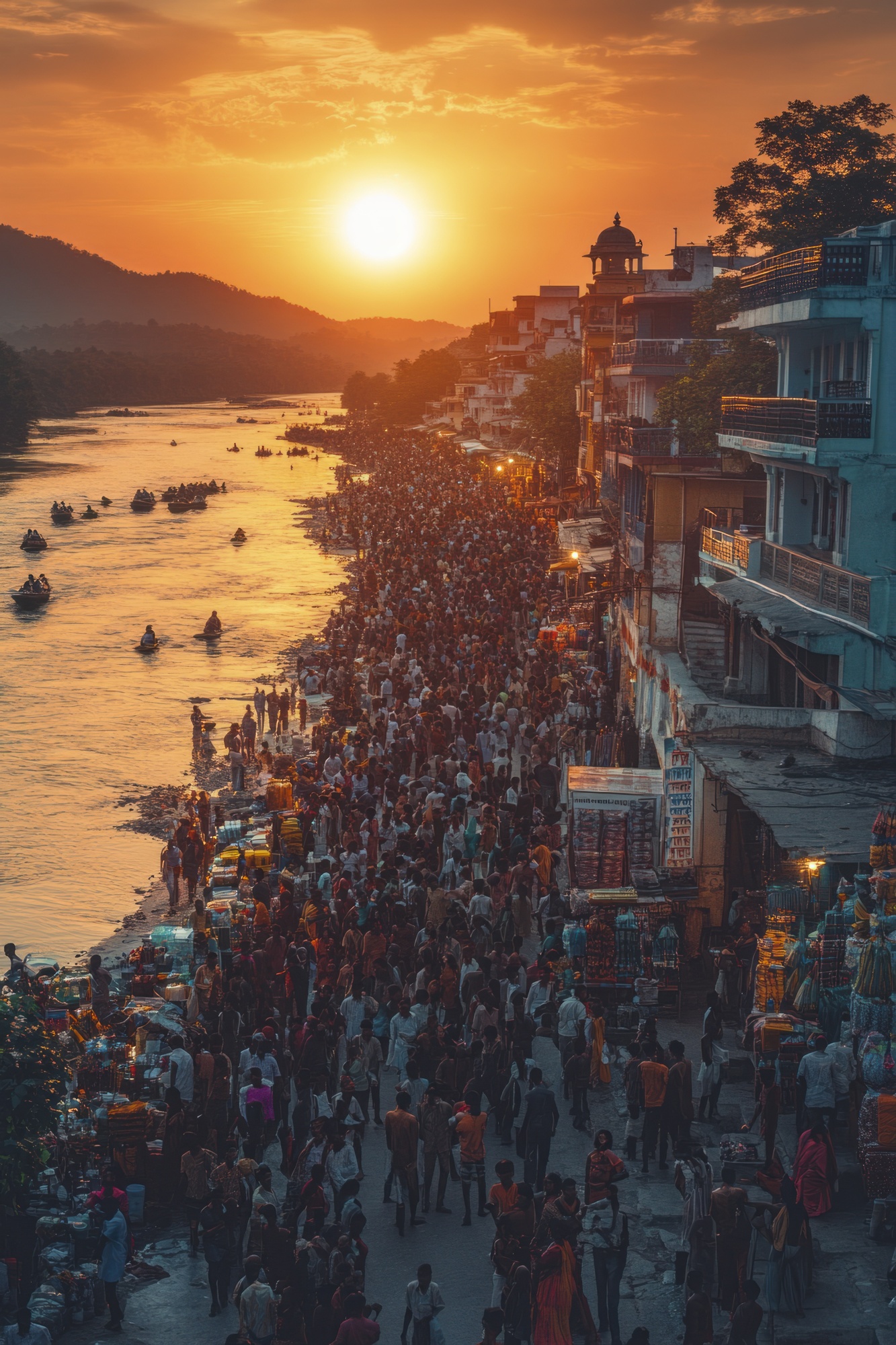 Scenic view of Haridwar
